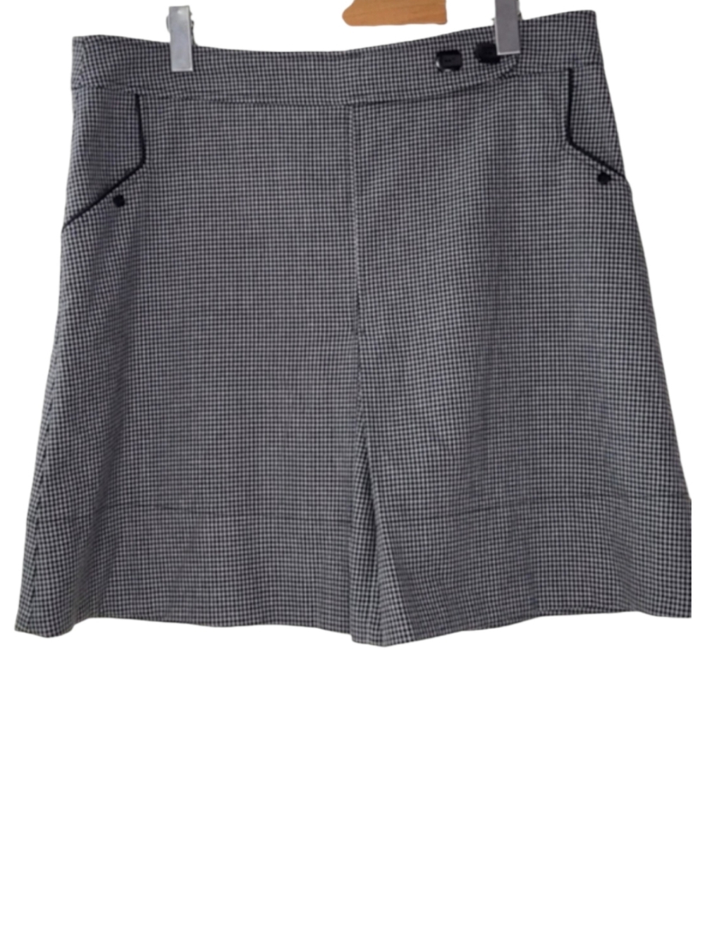 Orsay Houndstooth A-Line Skirt Size L | Gray Plaid Preppy Workwear Classic Mini
